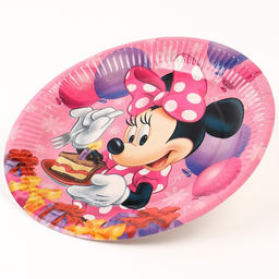 Цена за 10 шт. Тарелка бумажная, 23 см, Минни Маус - Disney фото 9