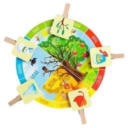 Настольная игра «Времена года» с прищепками, 2+