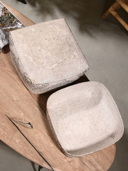 Корзинка плетёная «Бонтанг», 30×30×18.5 см, бамбук, светлая