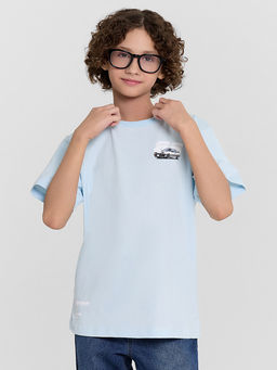 Футболка для мальчиков голубая с принтом - Mark formelle фото 6