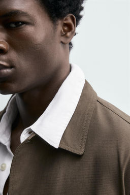SOBRECAMISA RELAXED FIT ALGOD?N / Marr?n - Zara фото 6