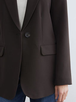 Krep Kad?n Blazer Ceket