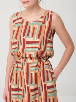 Платье из штапеля с принтом - Stilla фото 5