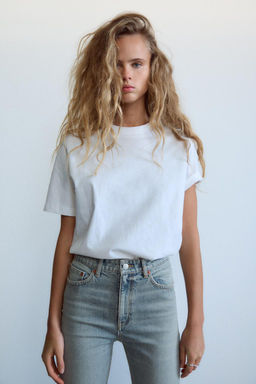 TRF STRAIGHT HIGH-WAIST JEANS - Zara фото 4