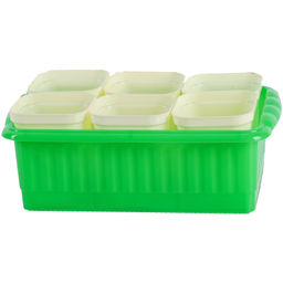 Цена за 2 шт. Набор для рассады на 6 стаканов "Дом и Дача" 247*166*90 мм 250мл цвет микс