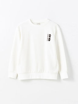 Bisiklet Yaka Erkek ?ocuk Sweatshirt