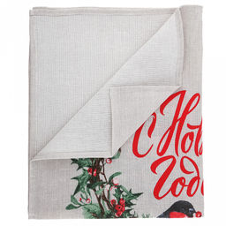 Салфетка хозяйственная 50х60см "Снегири" 2, рогожка 171г/м2, хлопок 100%, без упаковки, "Домашняя мода" (Россия)