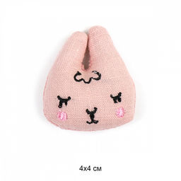 Аппликации пришивные арт.TBY.2428 Зайка 4х4см, уп.10шт