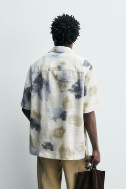 CAMISA FLUIDA ESTRUCTURA / Marr?n-Azul - Zara фото 3