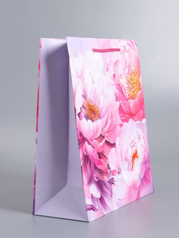 Пакет подарочный ламинированный «Пионы», 26×12×32 см