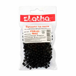 Бусина Zlatka на нити под жемчуг пластик PSB-03 5 мм 5 х 3 м 0.03 м №24 под серебро