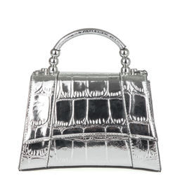 2358А silver, женская кожаная сумка, Barcelo Biagi