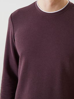 Bisiklet Yaka Uzun Kollu Erkek Sweatshirt