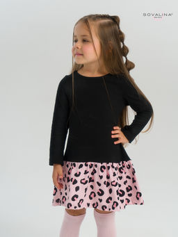 Платье Алиса дл/р черный-нежный леопард - Sovalina фото 28