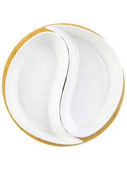 Тарелка под оливки 100 мл 15,5*15,5*3,5 см Инь-Янь тюльпаны на деревянной подставке - Elan gallery фото 5