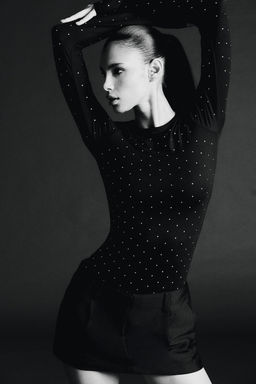 Top de manga larga en punto - H&m фото 2