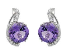 Серьги из серебра аметист, Скромность