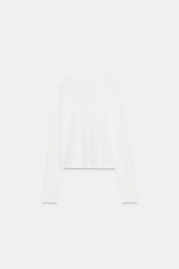 JERSEY R?STICO CALADO / Blanco - Zara фото 5