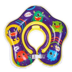 Круг детский на шею, для купания, Монстрики, с погремушками, двухкамерный