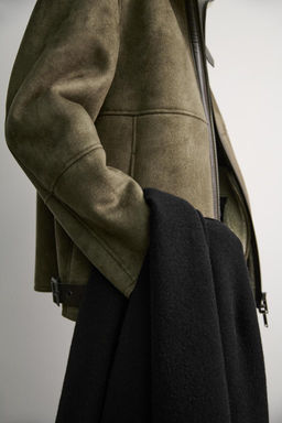 CONTRAST HOODED DOUBLE-FACED JACKET ZW COLLECTION - Zara фото 17