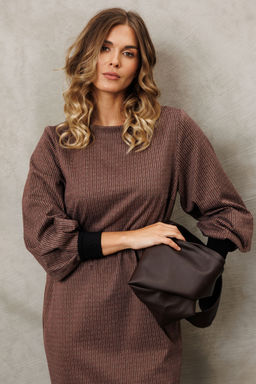 Платье Gizart 7385 серо-бордовый  фото 5