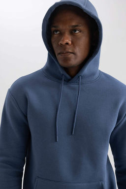 Толстовка обычного кроя с капюшоном и мягким пухом внутри - Defacto фото 4