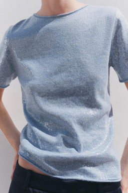 SEQUIN KNIT SWEATER - Zara фото 10