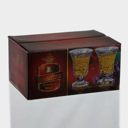 Рюмки «Ледяная звезда», 40 мл, 5.5×7.5 см, набор 6 шт., стекло, прозрачные