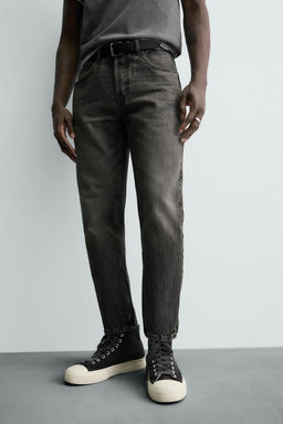 JEANS SLIM CROPPED FIT / Gris - Zara фото 6