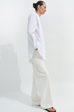 CAMISA POPEL?N PECHERA ZW COLLECTION / Blanco - Zara фото 9