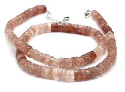 Бусы из Кварца клубничного диск гр.7*3мм, 46см, 41,3г