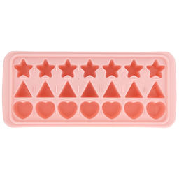 Форма для льда пластмассовая (мармелада) Фигуры - 21 штука 25х11см h3,2см, цвета в ассортименте: розовый, белый, серый, в п/эт пакете (Китай)