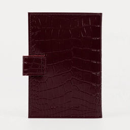 Обложка для автодокументов на кнопке, цвет бордовый - Textura фото 2