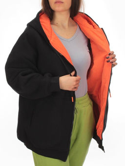 2560 BLACK Худи женское (50 гр. синтепон) - Фабричный китай фото 6