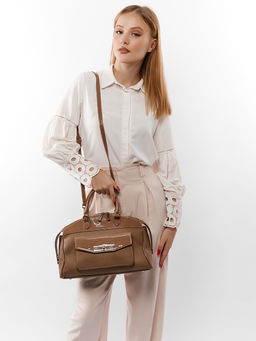 LACCOMA сумка WJA9729-коричневый эко кожа хлопок фото 10