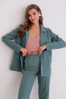 11792 Брюки со стрелками в пыльном зелёном - Martichelli фото 5