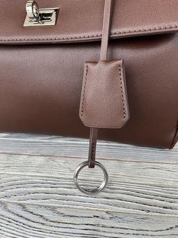 Женская кожаная сумка-портфель 8399-2 Кофе - Sergio valentini фото 7