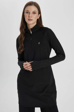 DeFactoFit Long Fit Dik Yaka Sporcu Uzun Kollu Tisort  фото 2