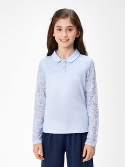 Блузка детская для девочек Nineya голубой 20240260175