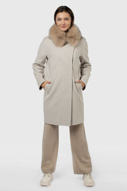 мех натуральный песец, Пальто с Утеплителем: Термофинн - El podio фото 2