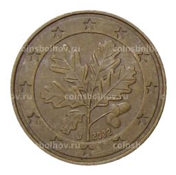 Монета 5 евроцентов 2002 года J Германия
