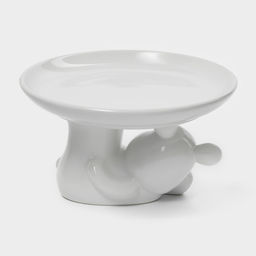 Подставка для торта Доляна «Мишка Отто», 20.5×11.5 см, белая