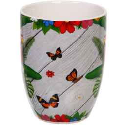 Цена за 2 шт. Кружка керамическая 350мл "Экзотические птицы"