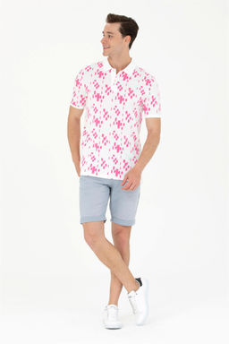 U. S. Polo Assn Мужская розовая футболка с воротником-поло - U.s. polo assn фото 11