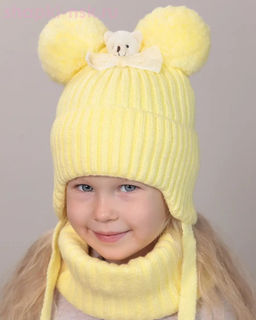 03-15-M Комплект для девочки (шапка+снуд) (50-52)