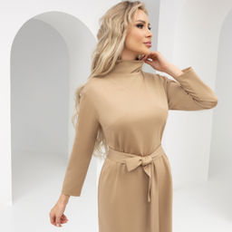 Платье Свободные взгляды (латте с поясом) - Charutti фото 3