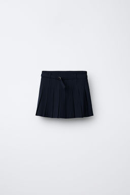 PINSTRIPE SKIRT WITH BELT