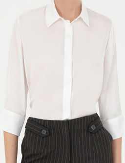Ekru Comfort Fit Saten G_mlek - Pierre cardin фото 6
