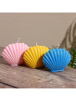 Свеча "Ракушка малая" 9х4х7,5 см, соевый воск МИКС