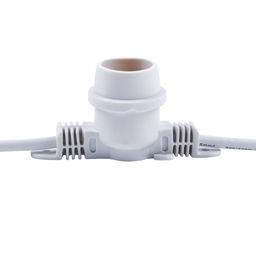 UDL-K110 40/E27/10M IP65 WHITE BELT-LIGHT Гирлянда Белт-лайт, 10м + 1,5м сетевой шнур. 40 патронов E27, шаг 25см. Белая. TM Uniel
